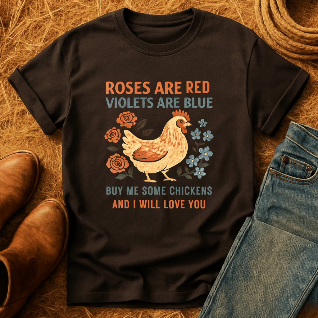 Roses Are Red Chickens T-Shirt