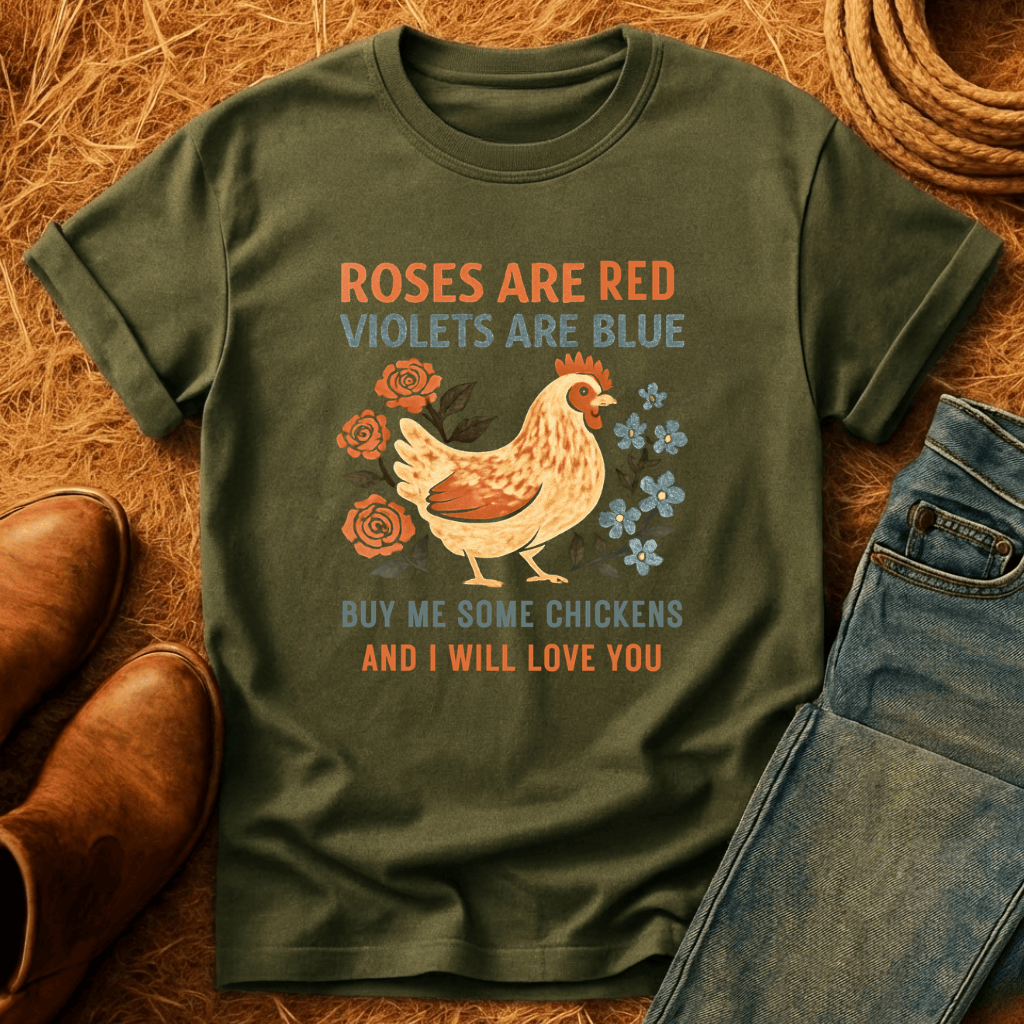 Roses Are Red Chickens T-Shirt