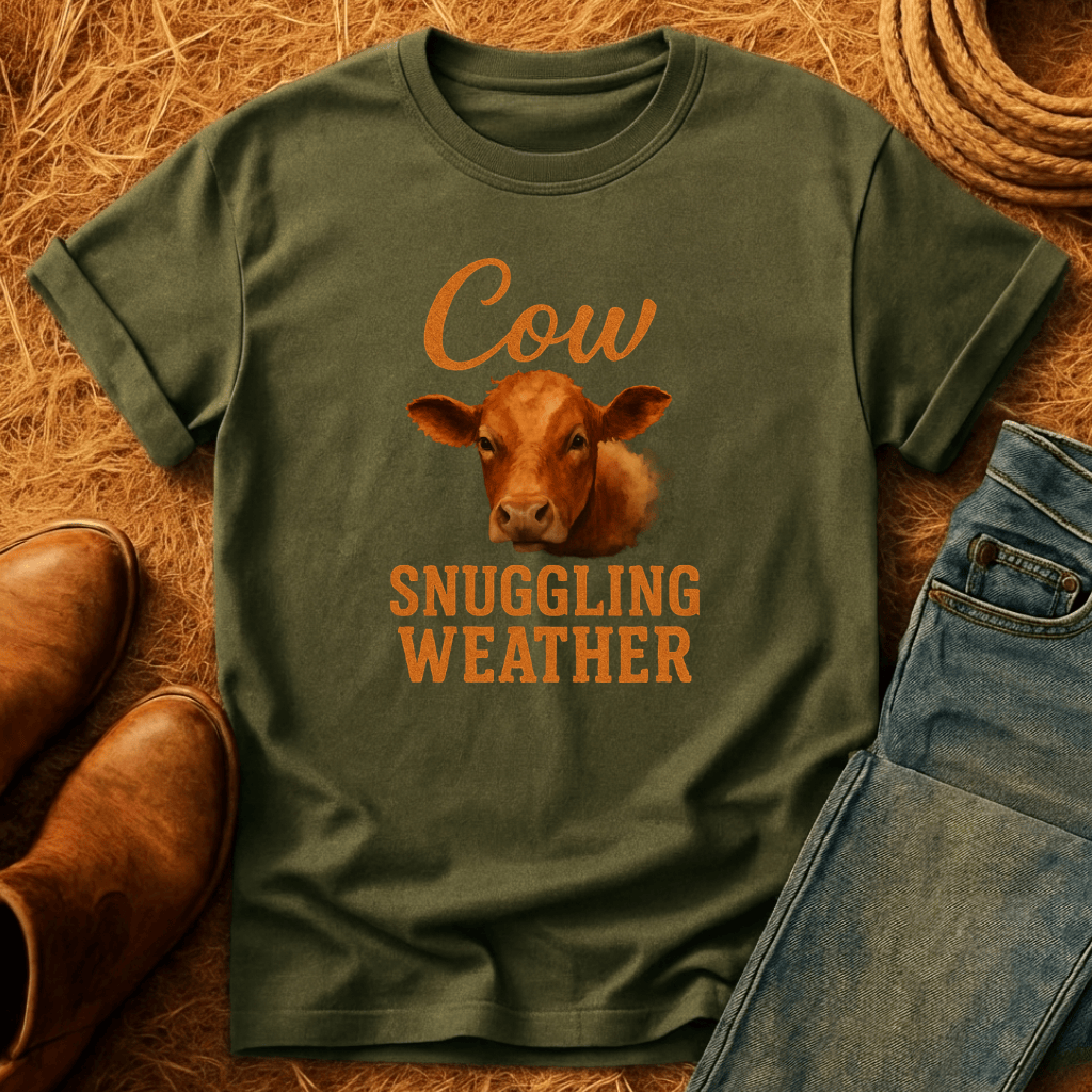 Cow Snuggling Weather T-Shirt