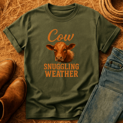Cow Snuggling Weather T-Shirt