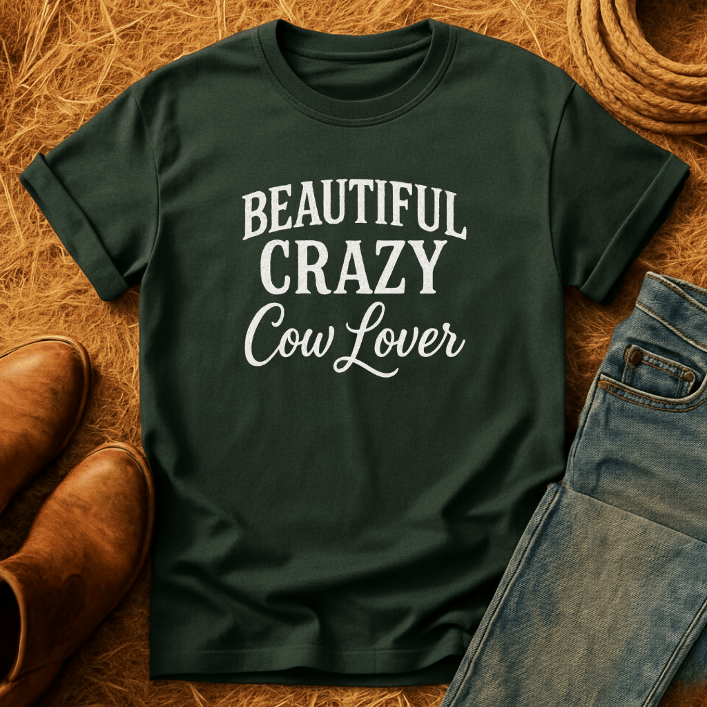 Beautiful Crazy Cow Lover T-Shirt