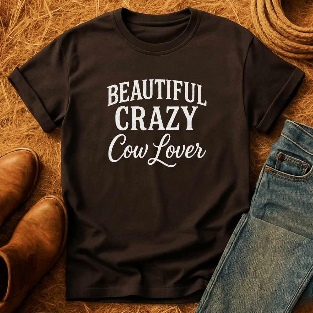Beautiful Crazy Cow Lover T-Shirt
