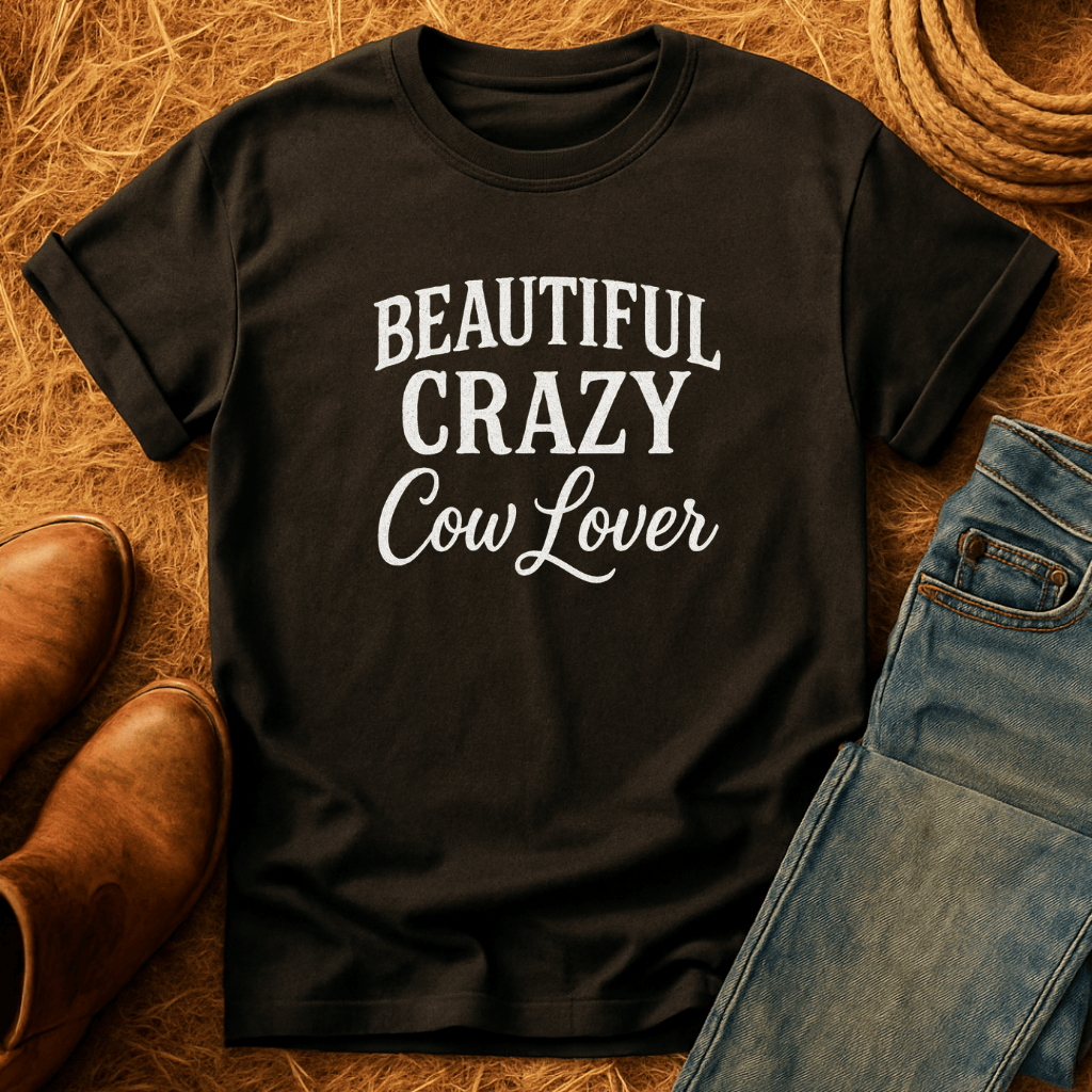 Beautiful Crazy Cow Lover T-Shirt