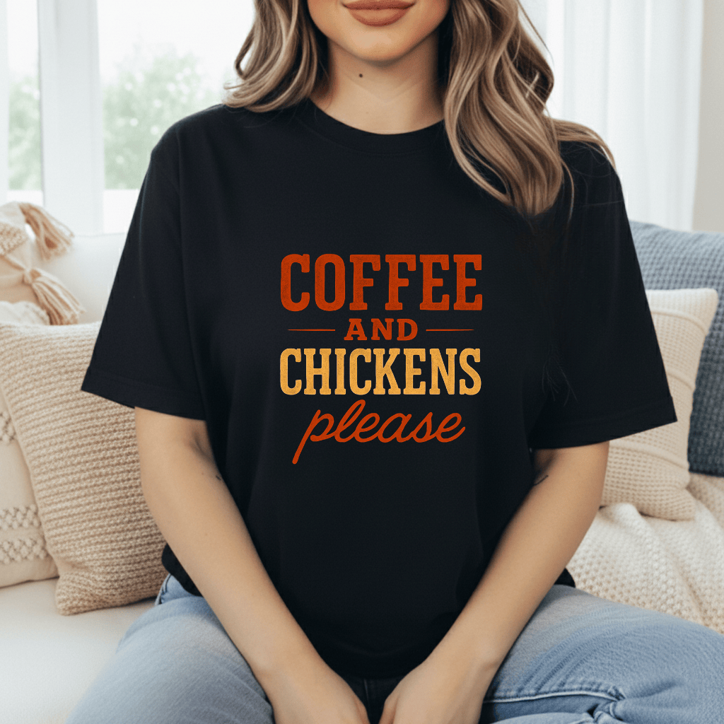 Coffee & Chickens Please T-Shirt
