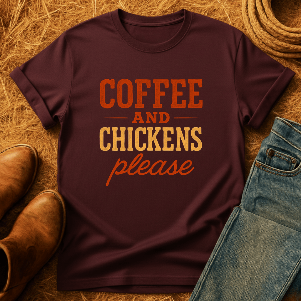 Coffee & Chickens Please T-Shirt