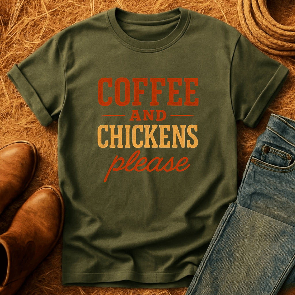 Coffee & Chickens Please T-Shirt