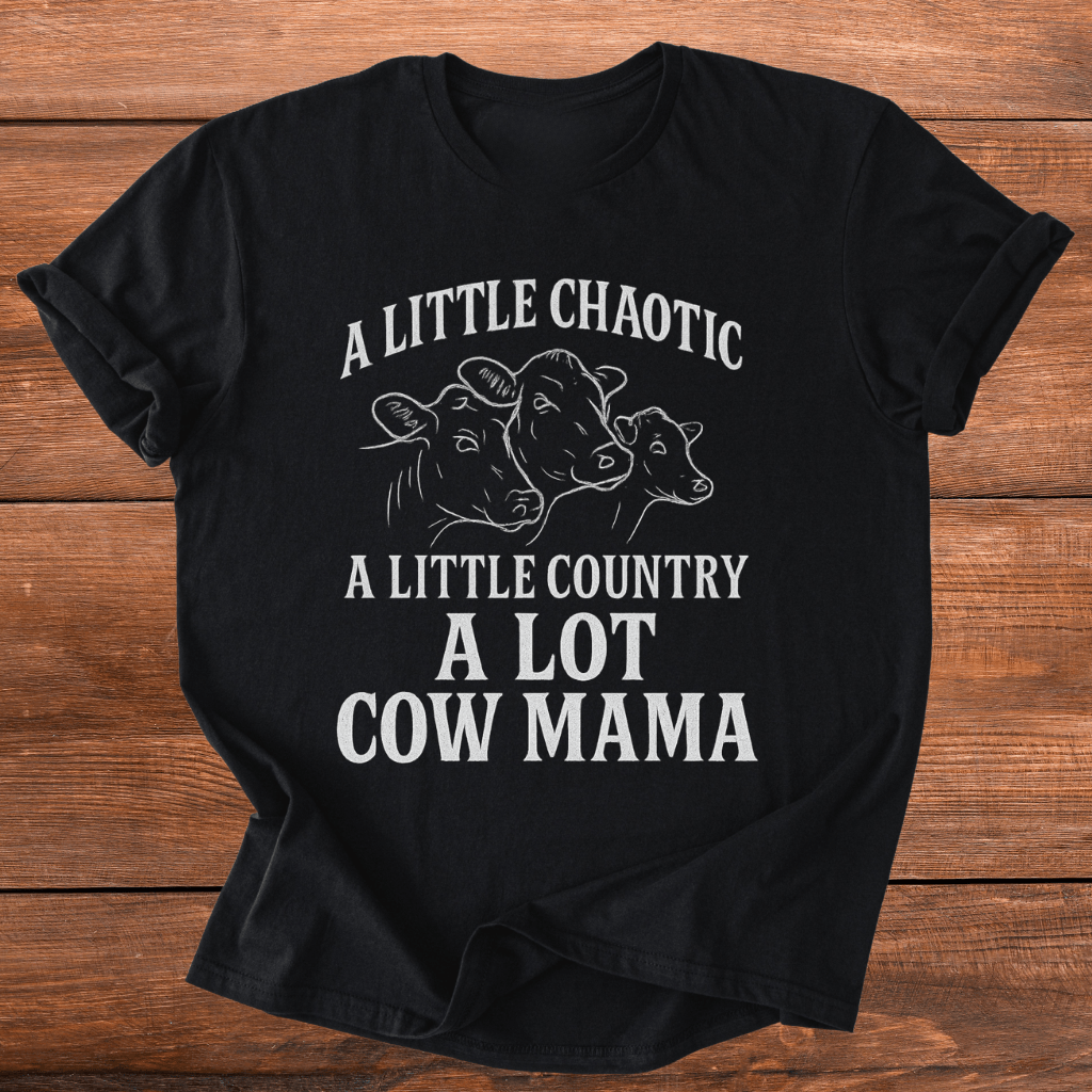 Chaotic Country Cow Mama T-Shirt
