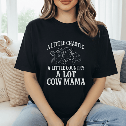 Chaotic Country Cow Mama T-Shirt