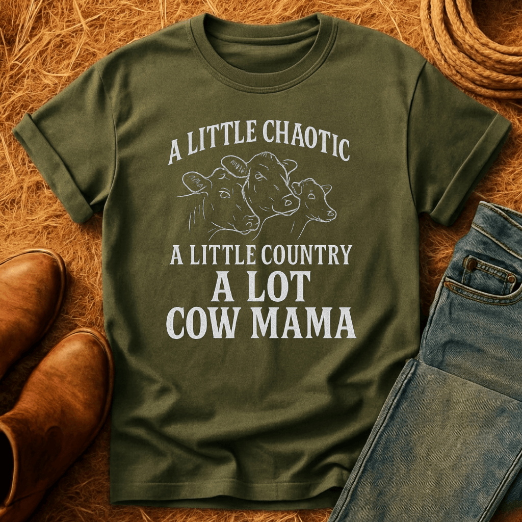 Chaotic Country Cow Mama T-Shirt