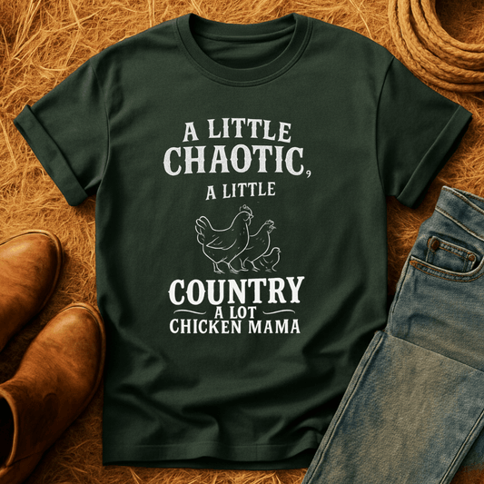 Chaotic Country Chicken Mama T-Shirt