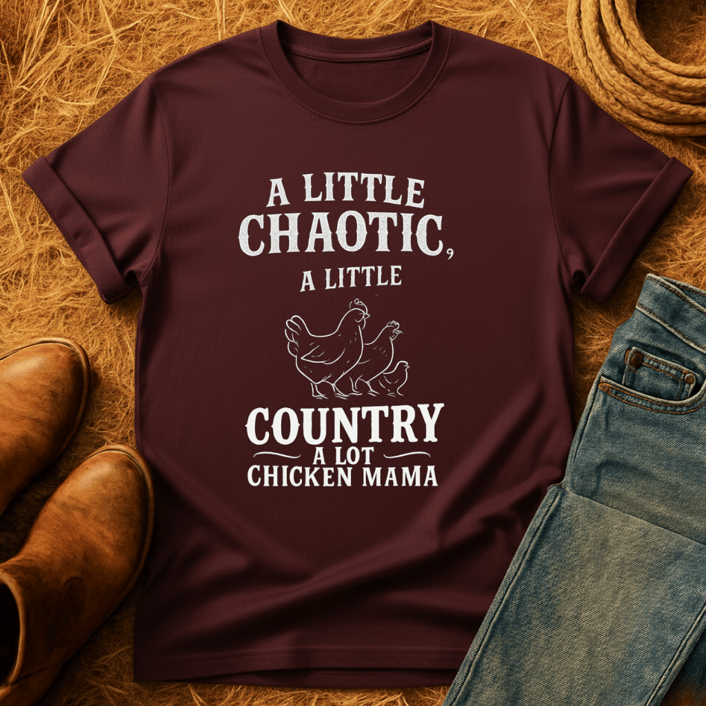 Chaotic Country Chicken Mama T-Shirt