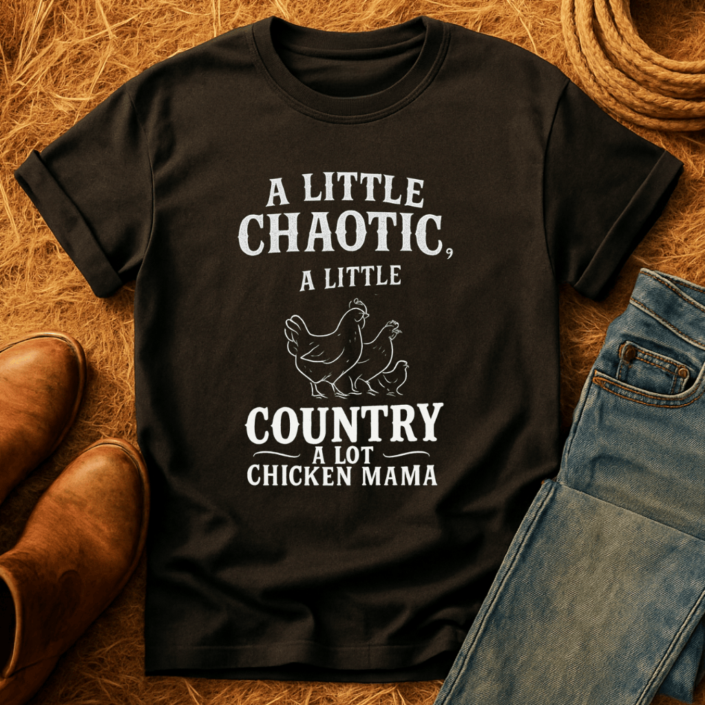 Chaotic Country Chicken Mama T-Shirt
