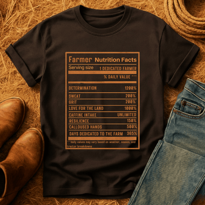 Farmer Nutrition Facts T-Shirt