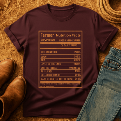 Farmer Nutrition Facts T-Shirt