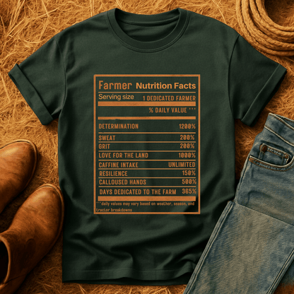 Farmer Nutrition Facts T-Shirt