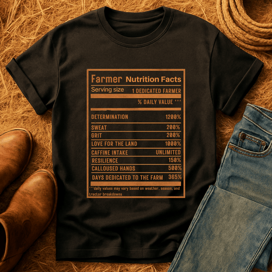 Farmer Nutrition Facts T-Shirt