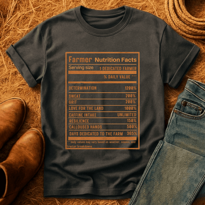 Farmer Nutrition Facts T-Shirt