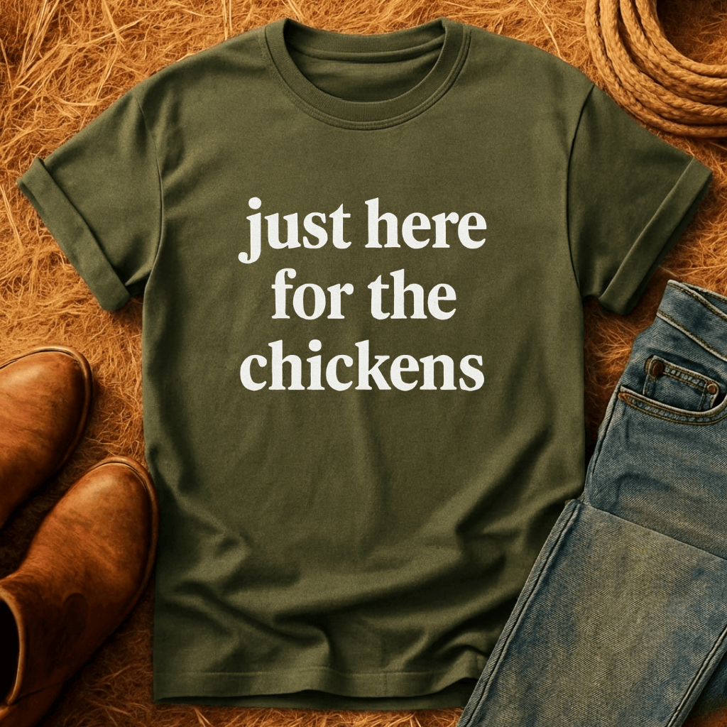 Just Here For Chickens T-Shirt