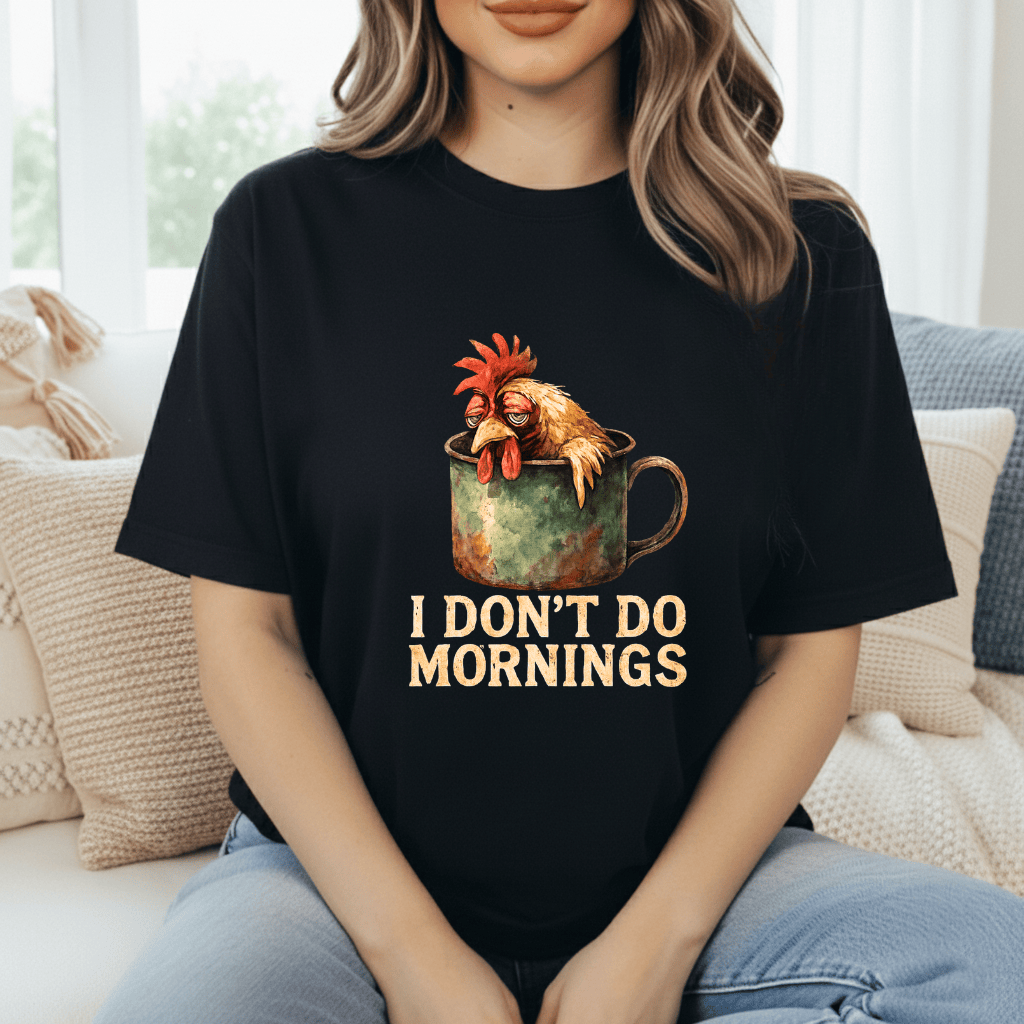 Chickens Don't Do Mornings T-Shirt
