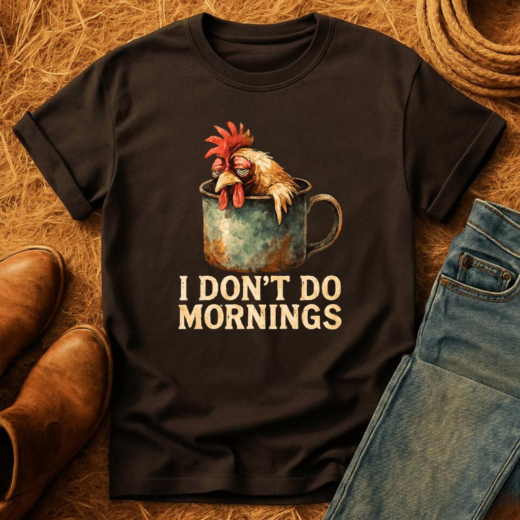 Chickens Don't Do Mornings T-Shirt