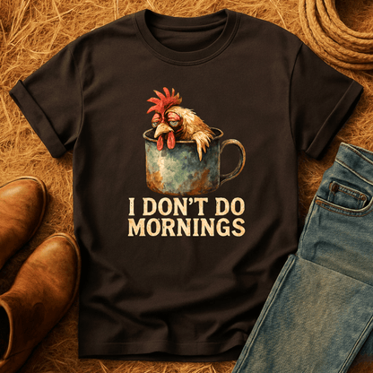 Chickens Don't Do Mornings T-Shirt