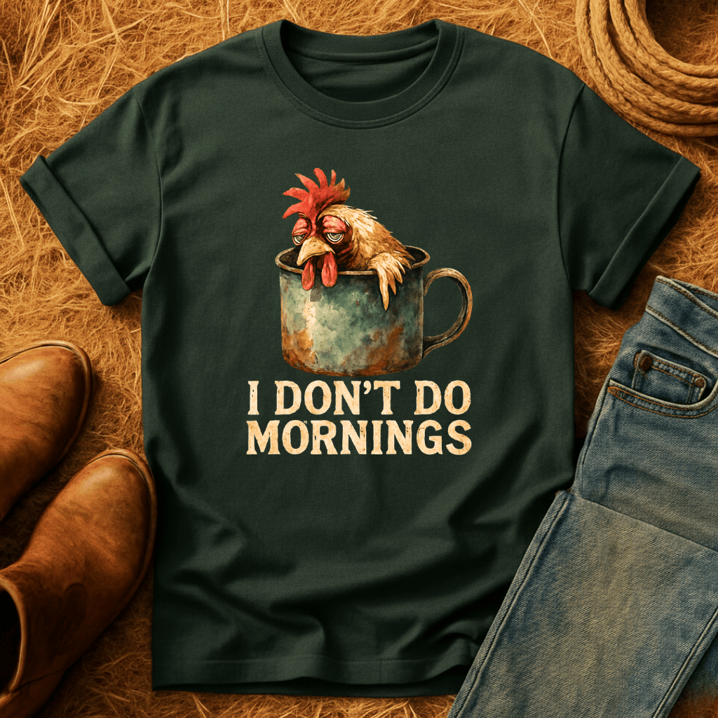 Chickens Don't Do Mornings T-Shirt
