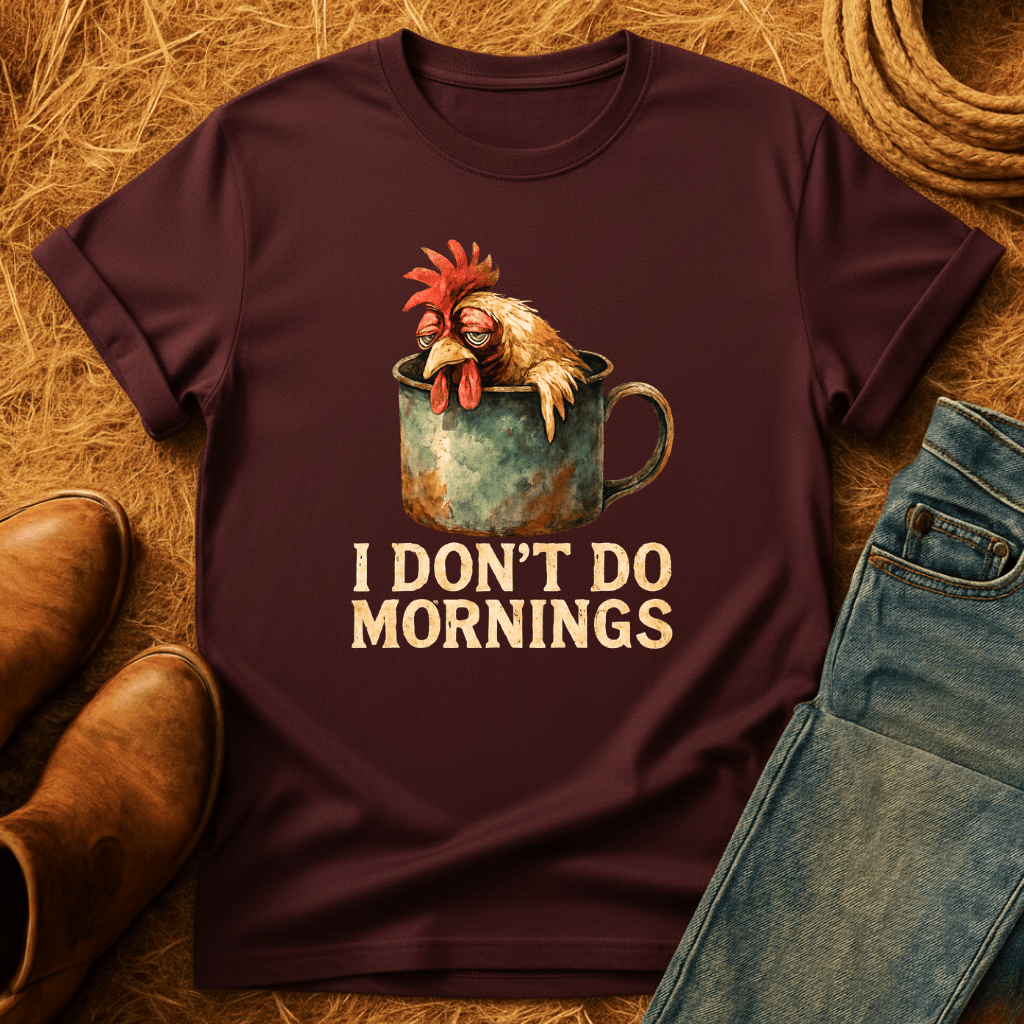 Chickens Don't Do Mornings T-Shirt