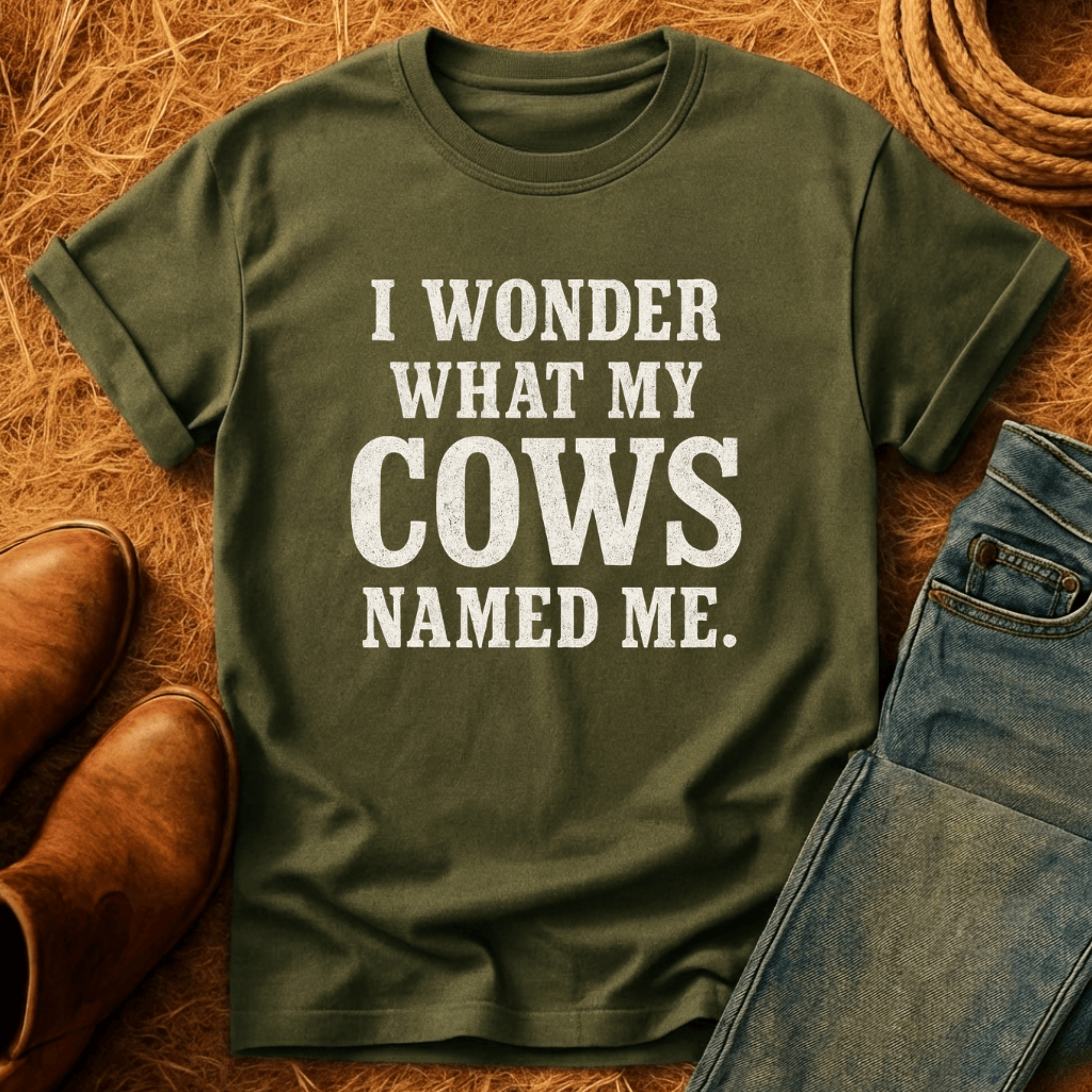 Wonder What Cows Named Me T-Shirt