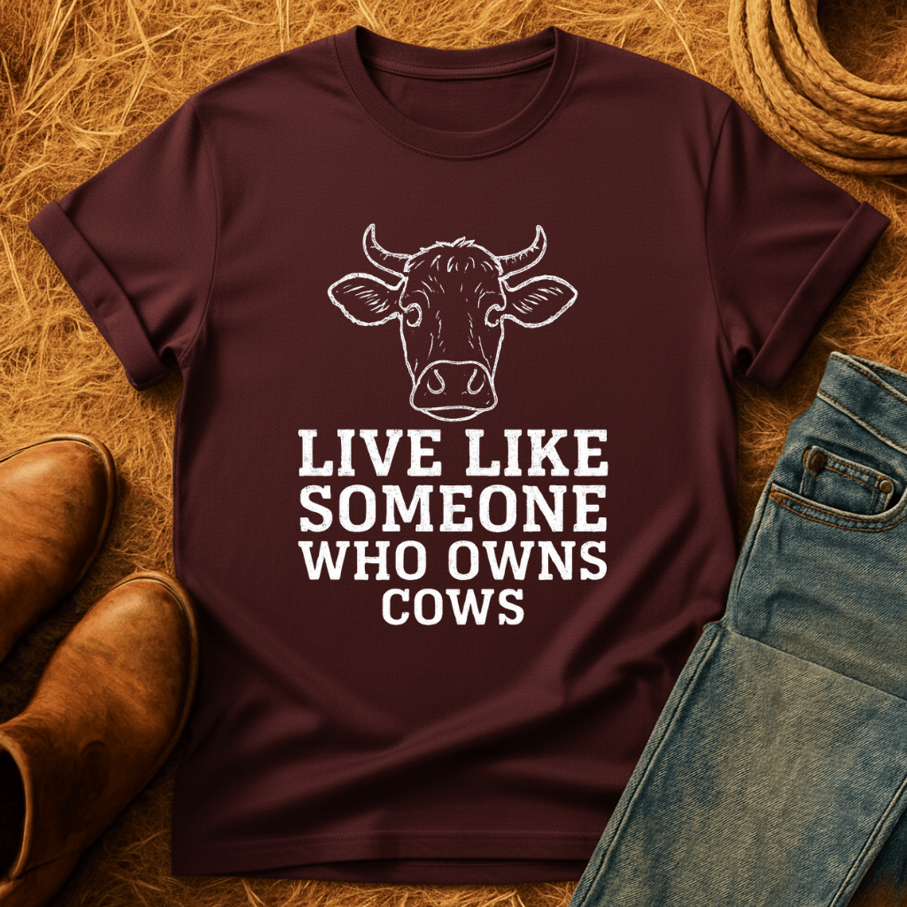 Live Like A Cow Owner T-Shirt