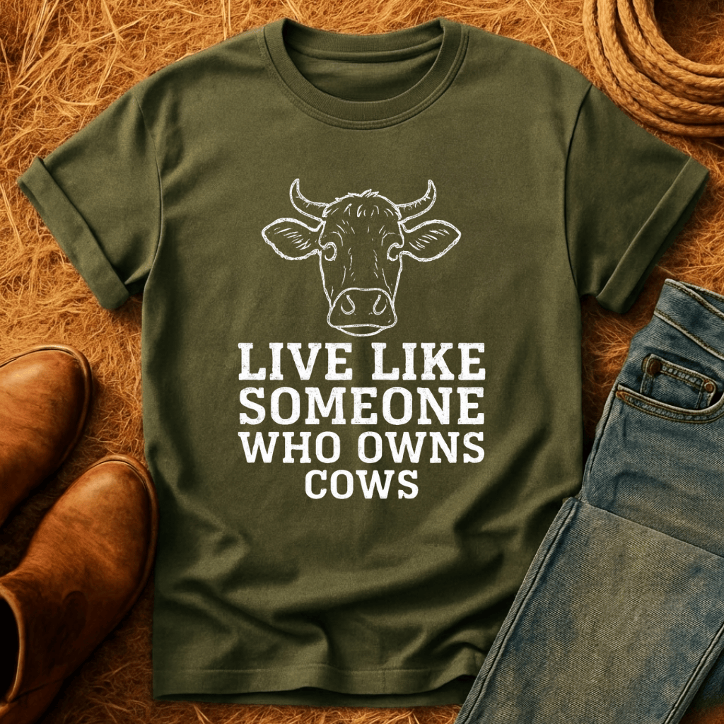 Live Like A Cow Owner T-Shirt