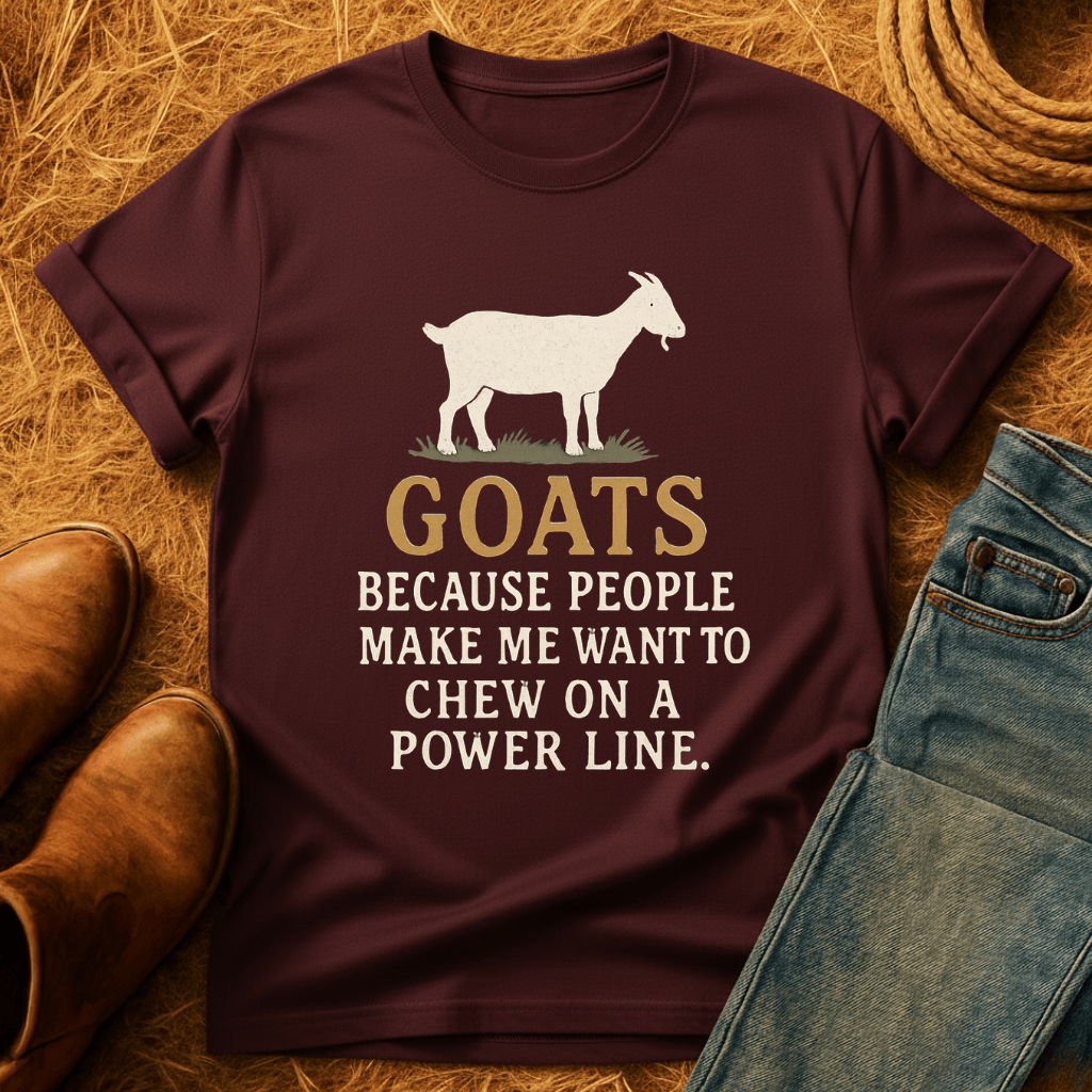 Goats, Because T-Shirt