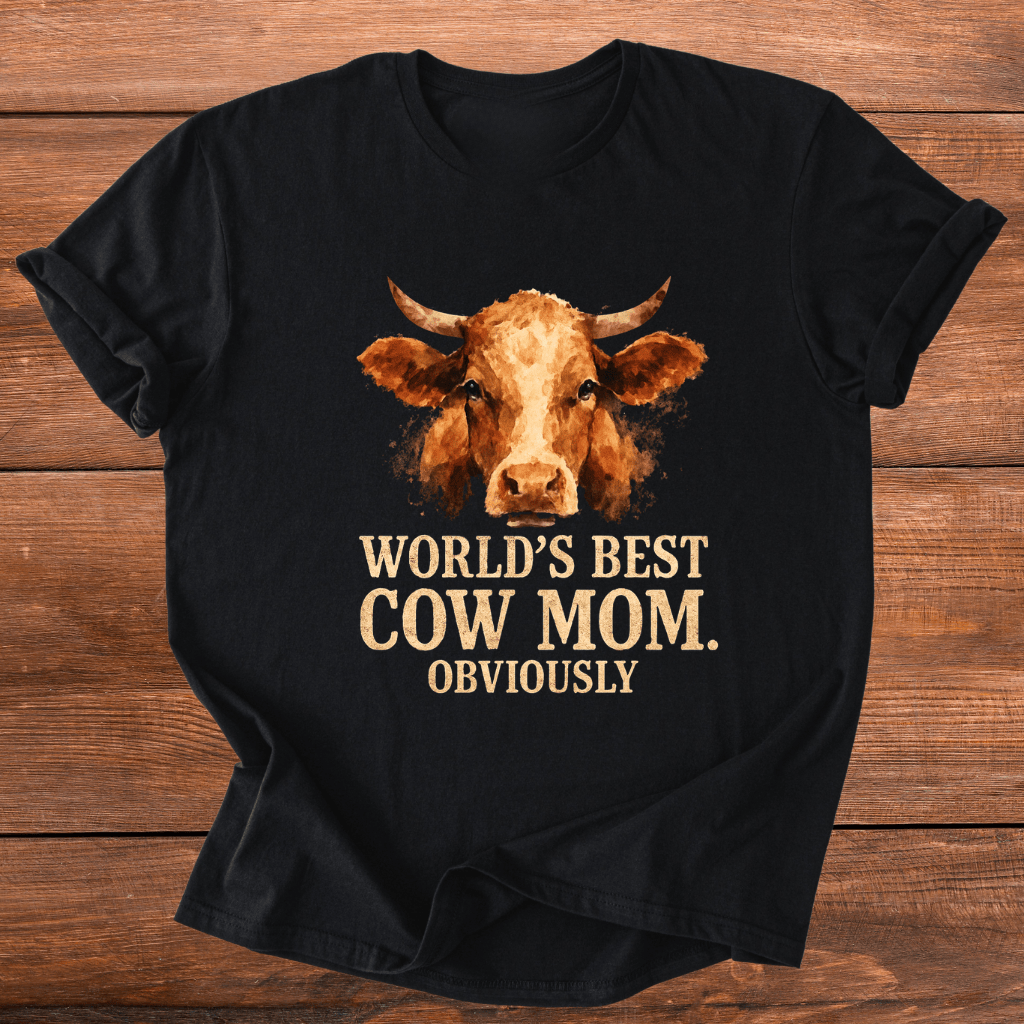 Worlds Best Cow Mom T-Shirt