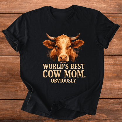 Worlds Best Cow Mom T-Shirt