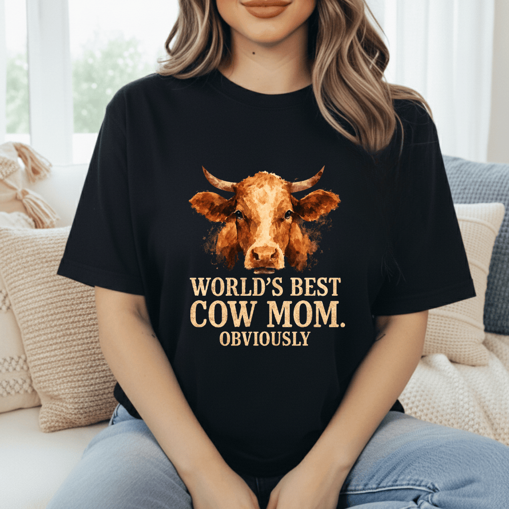 Worlds Best Cow Mom T-Shirt