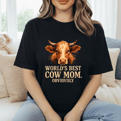Worlds Best Cow Mom T-Shirt