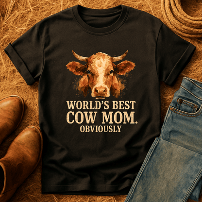 Worlds Best Cow Mom T-Shirt