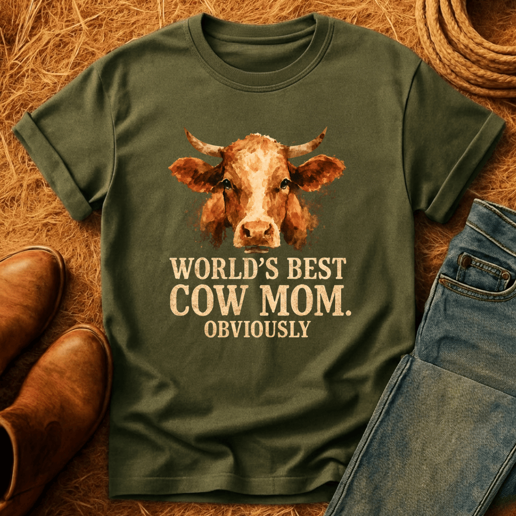 Worlds Best Cow Mom T-Shirt