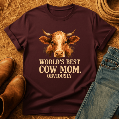 Worlds Best Cow Mom T-Shirt