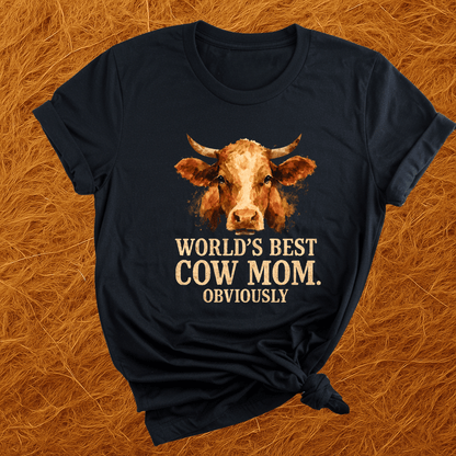 Worlds Best Cow Mom T-Shirt