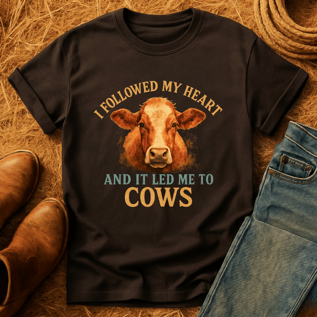 Followed Heart To Cows T-Shirt