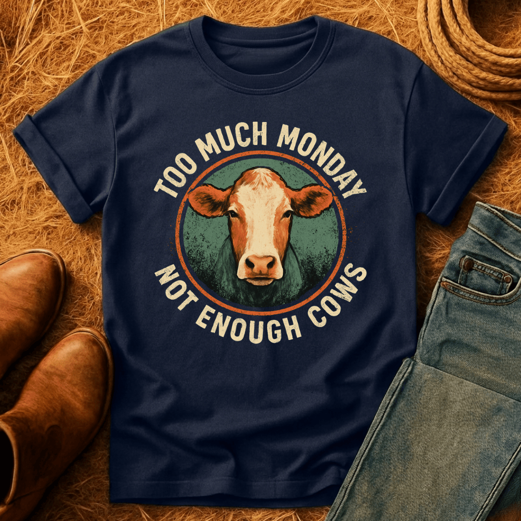 Too Much Monday Cows T-Shirt