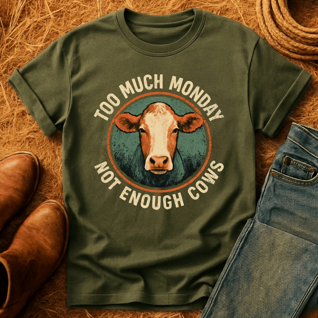 Too Much Monday Cows T-Shirt