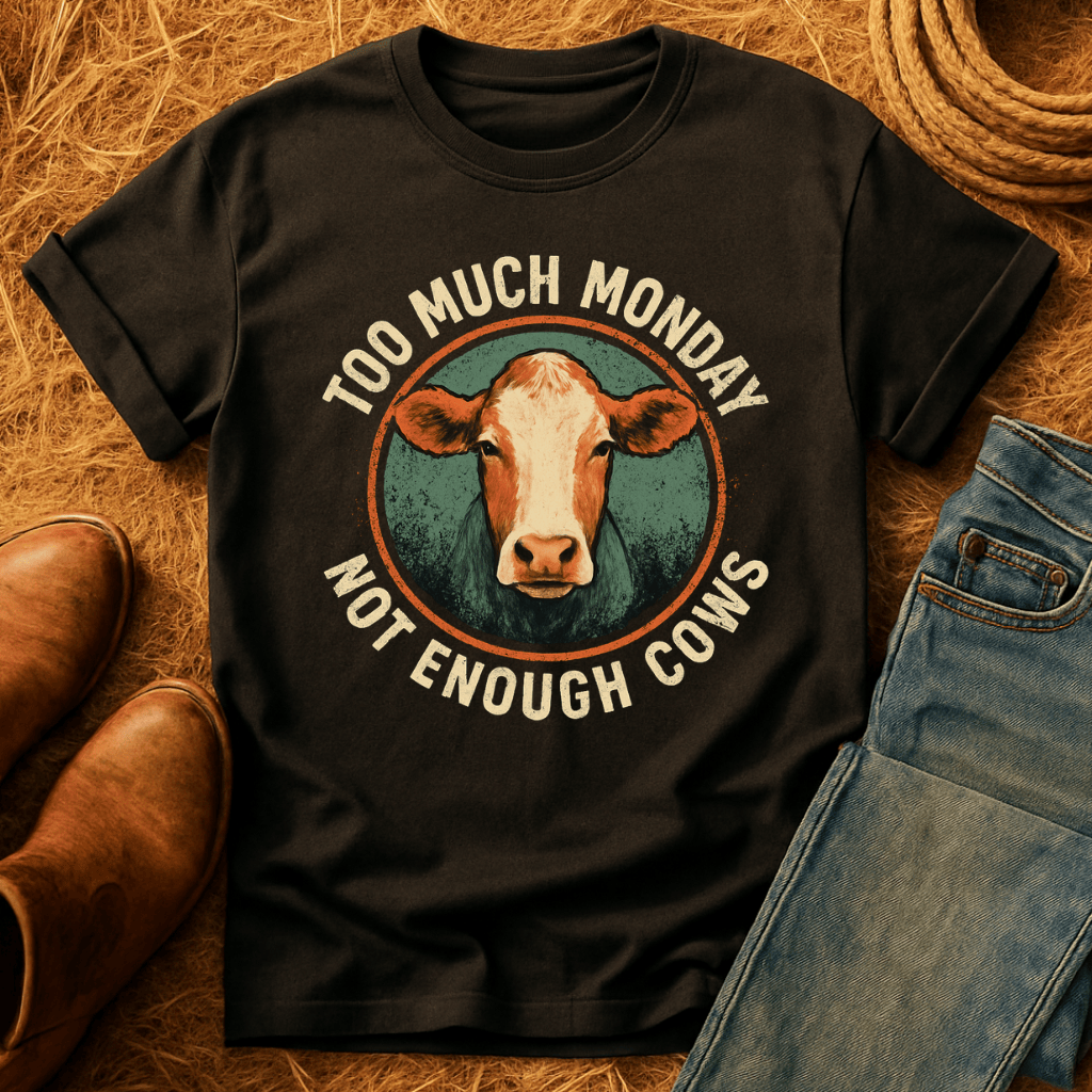 Too Much Monday Cows T-Shirt