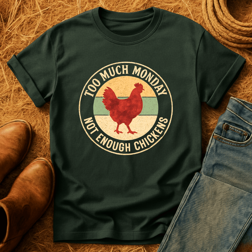 Too Much Monday Chickens T-Shirt