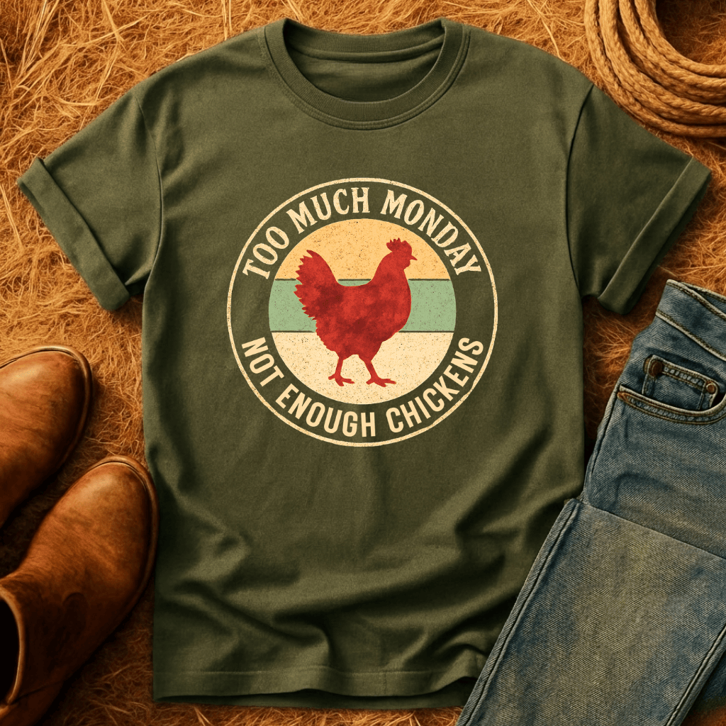 Too Much Monday Chickens T-Shirt