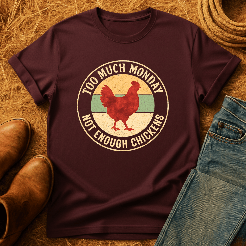 Too Much Monday Chickens T-Shirt
