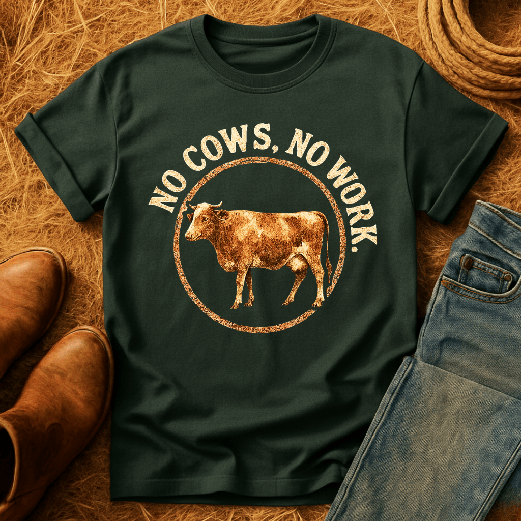 No Cows No Work T-Shirt