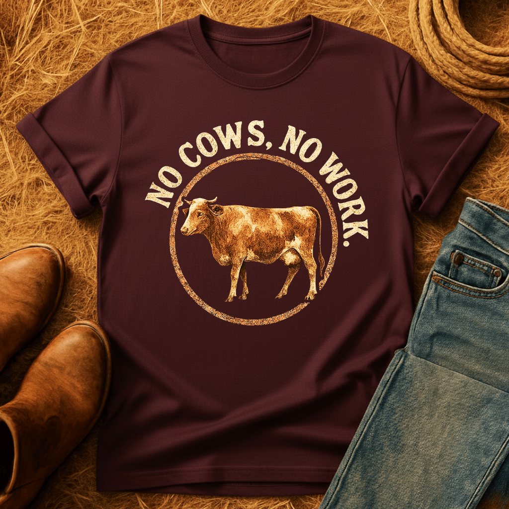 No Cows No Work T-Shirt