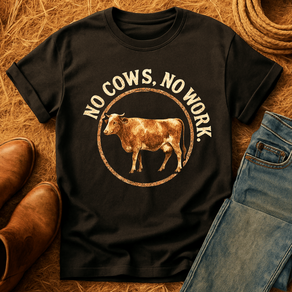 No Cows No Work T-Shirt