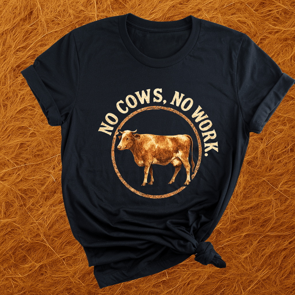 No Cows No Work T-Shirt